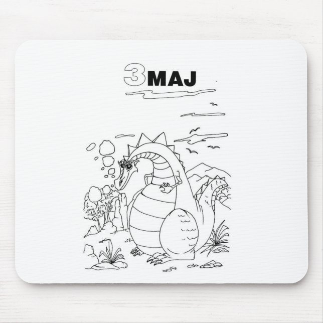 serbian cyrillic dragon mouse pad (Front)