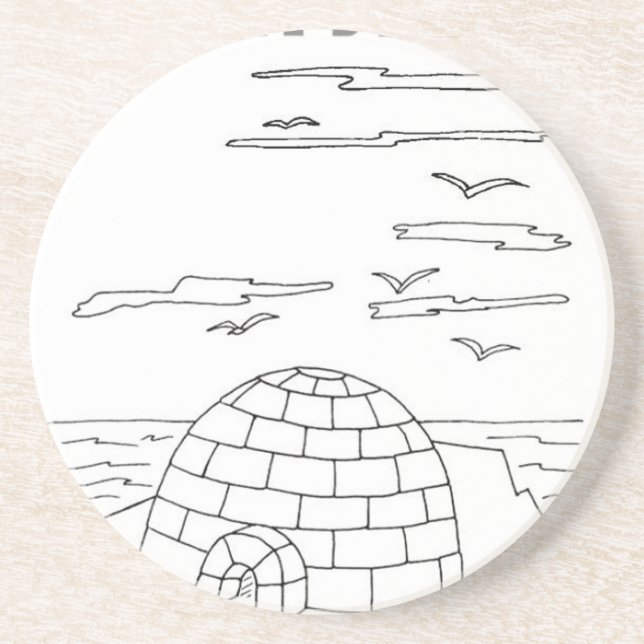 Serbian Cyrillic igloo Coaster (Front)