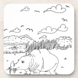 serbian cyrillic rhino coaster