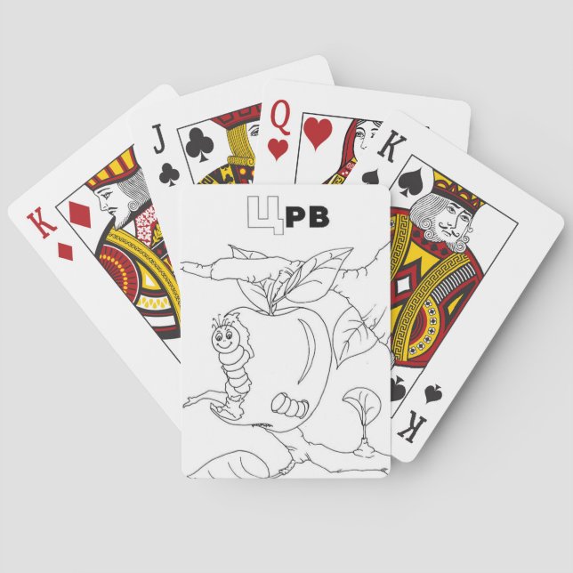 serbian cyrillic worm playing cards (Back)