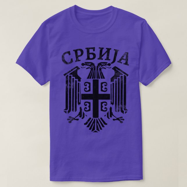 Serbian Eagle Srbija 7 T-Shirt (Design Front)