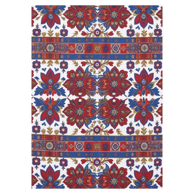 Serbian ethnic seamless design 60x84 tablecloth (Front)