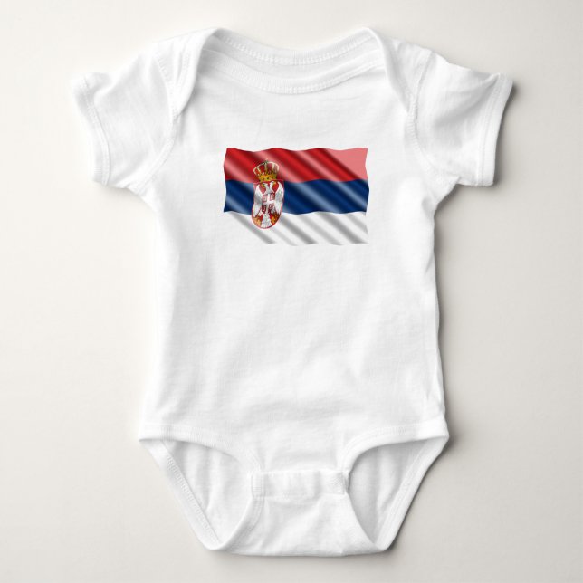 Serbian flag baby bodysuit (Front)