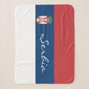 Serbian Flag Blanket, patriotic, Serbia Sherpa Blanket