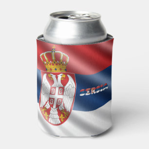 Serbian flag   can cooler