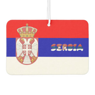 Serbian flag car air freshener