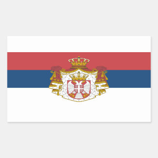 Serbian Flag & Coat of Arms, Flag of Serbia Rectangular Sticker