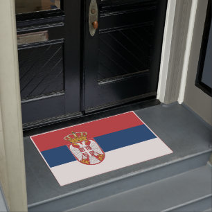 Serbian Flag Doormat