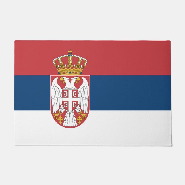 Serbian Flag Doormat (Front)
