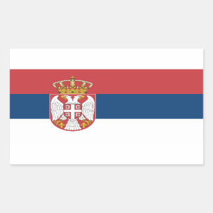 Serbian Flag, Flag of Serbia Rectangular Sticker