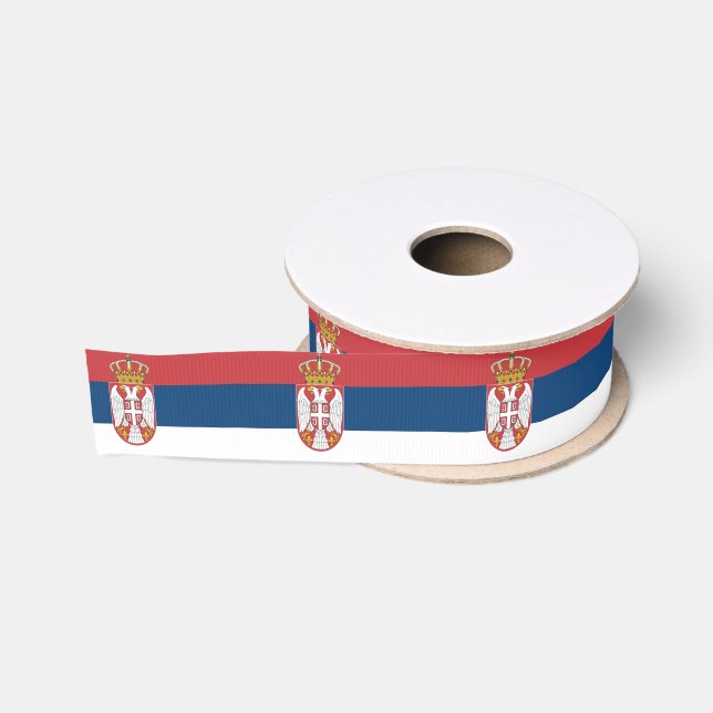 Serbian Flag Grosgrain Ribbon (Spool)