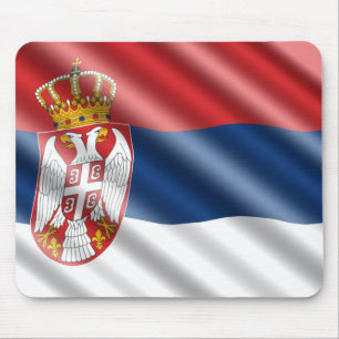 Serbian flag mouse pad