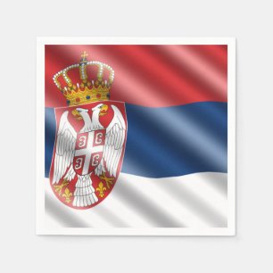 Serbian flag napkin