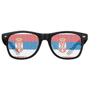 Serbian Flag Retro Sunglasses
