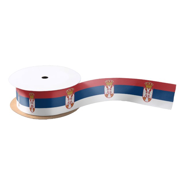 Serbian flag ribbon satin ribbon (Spool)