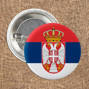 Serbian Flag & Serbia fashion patriot /sports 3 Cm Round Badge