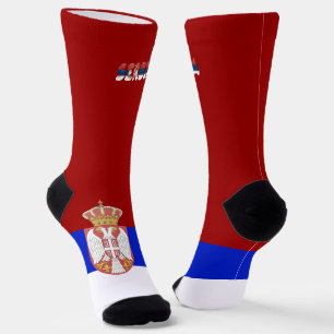 Serbian flag socks