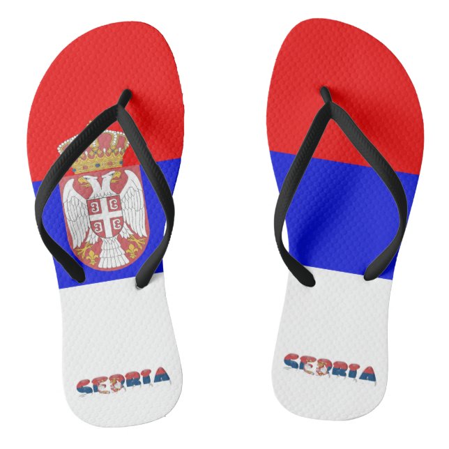 Serbian flag thongs (Footbed)