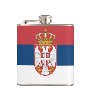 Serbian Flag & travel Serbia /sports fans Hip Flask