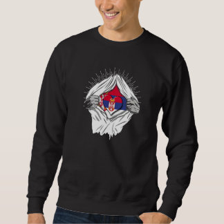 Serbian flags home of Serbia   Sweatshirt