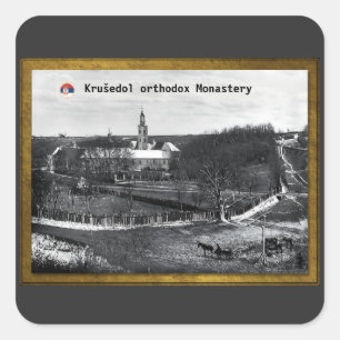 SERBIAN MONASTERIES - Krušedol  Monastery 2 Square Sticker