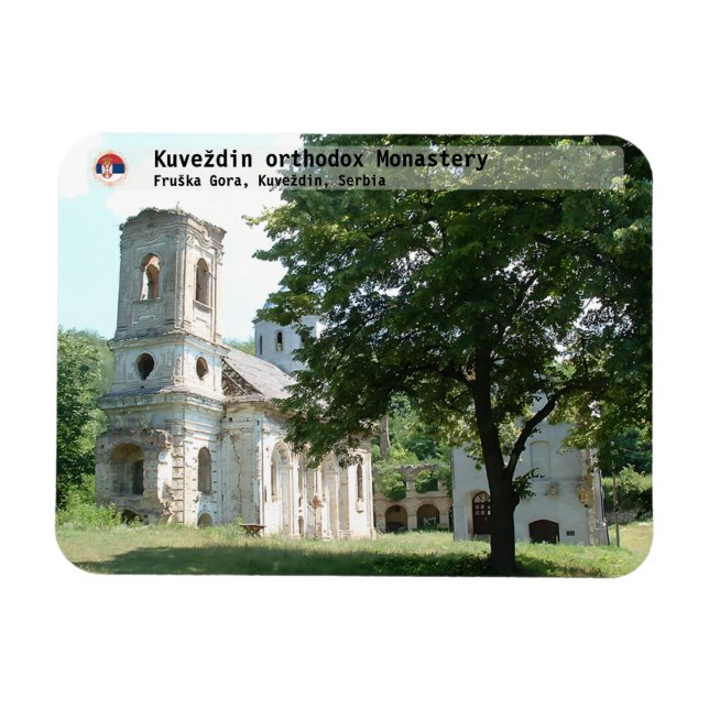SERBIAN MONASTERIES - Kuveždin Monastery  Magnet (Horizontal)