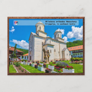 SERBIAN MONASTERIES - Mileševa Monastery 2 Holiday Postcard