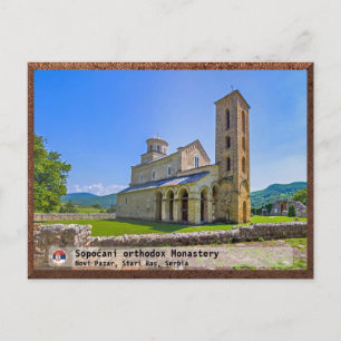 SERBIAN MONASTERIES - Sopoćani Monastery 2 Holiday Postcard