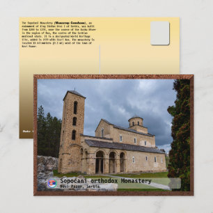 SERBIAN MONASTERIES - Sopoćani Monastery Holiday Postcard