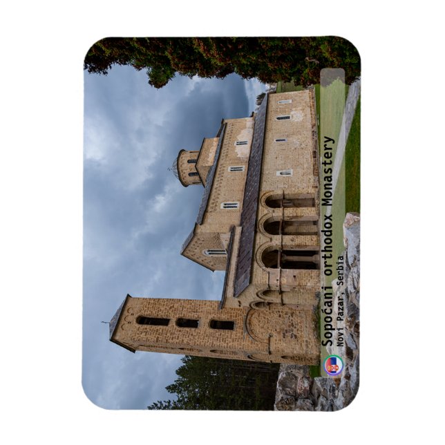 SERBIAN MONASTERIES - Sopoćani Monastery  Magnet (Vertical)
