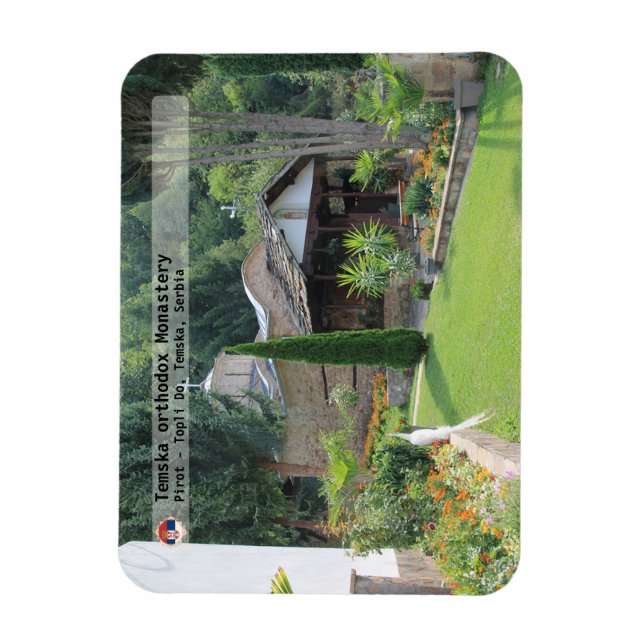 SERBIAN MONASTERIES - Temska orthodox Monastery 2 Magnet (Vertical)