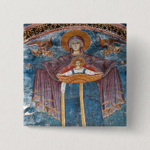 Serbian Orthodox Church, and a UNESCO site, 15 Cm Square Badge