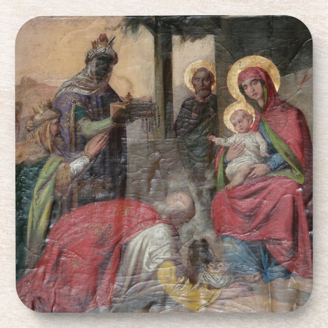 Serbian Orthodox icongraphy at Valjevo Church. - Coaster (Front)