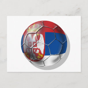 Serbian soccer ball for all lovers of Srbija Postcard