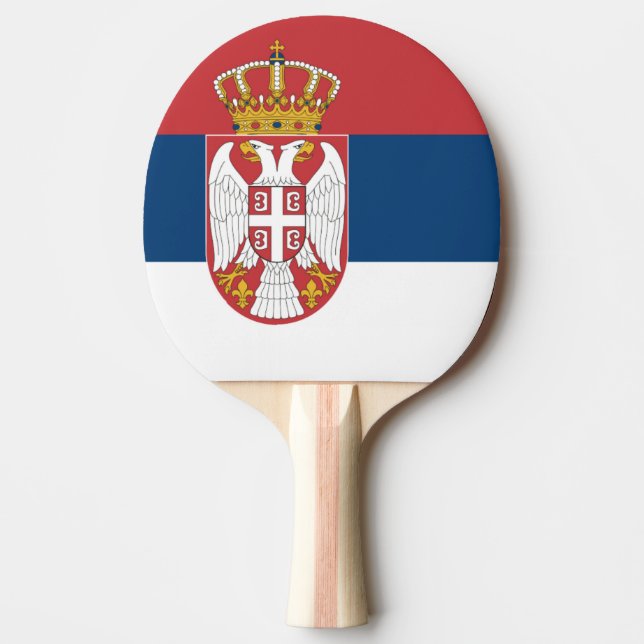 Serbian state flag ping pong paddle (Front)