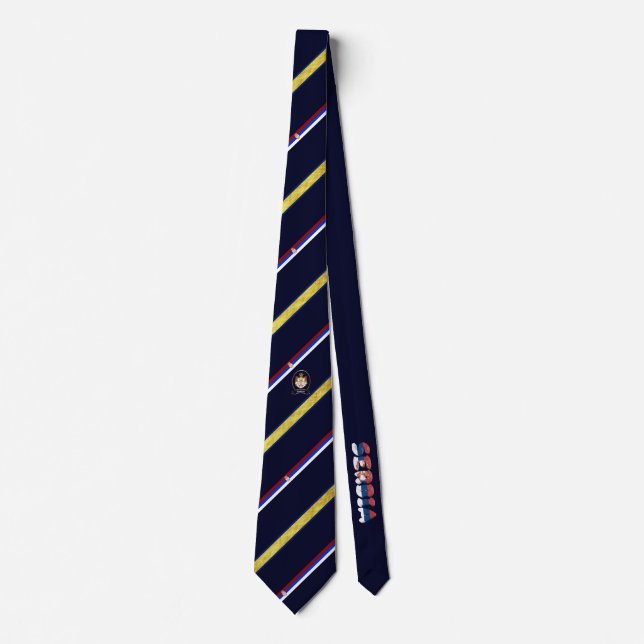 Serbian stripes flag tie (Front)