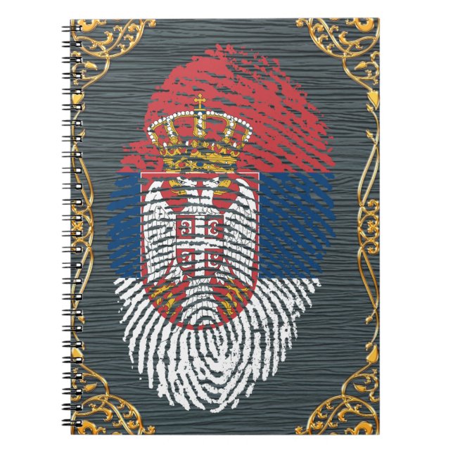 Serbian touch fingerprint flag notebook (Front)