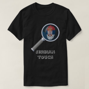 Serbian touch fingerprint flag T-Shirt