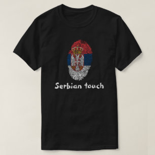 Serbian touch fingerprint flag T-Shirt