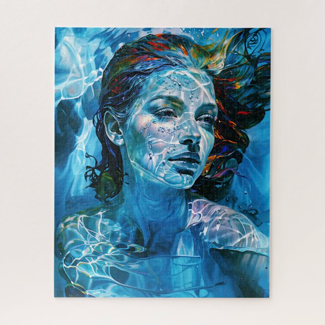 “Serelis” – Serenity in Aqua Harmony     Jigsaw Puzzle (Vertical)
