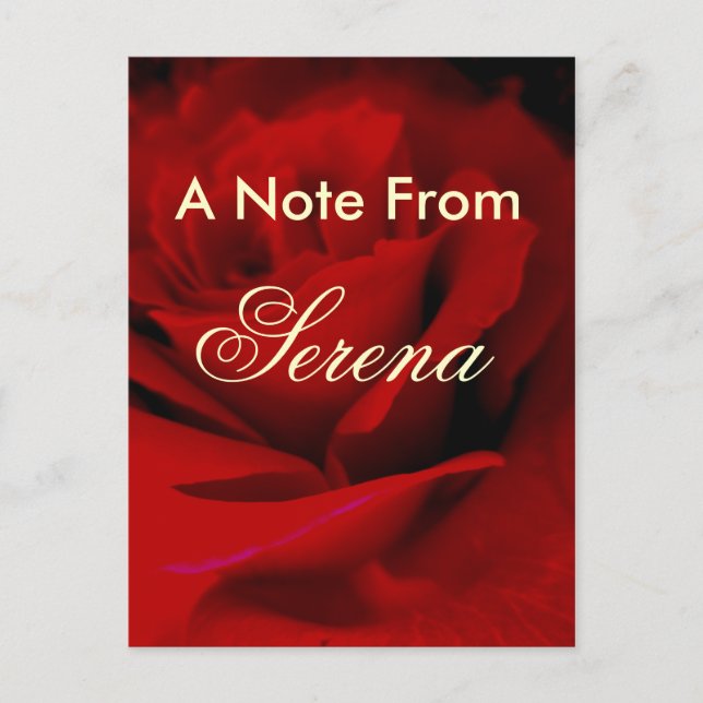 Serena Post Cards - Customised (Front)