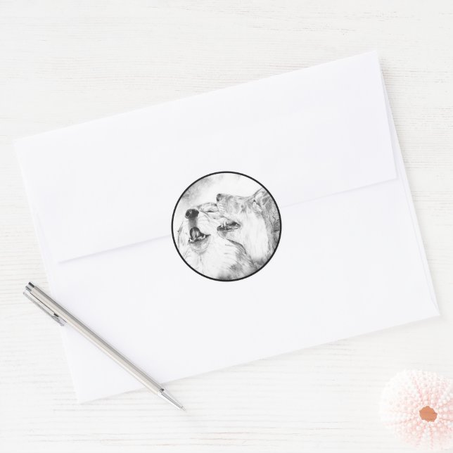 Serenade in the Mists Classic Round Sticker (Envelope)