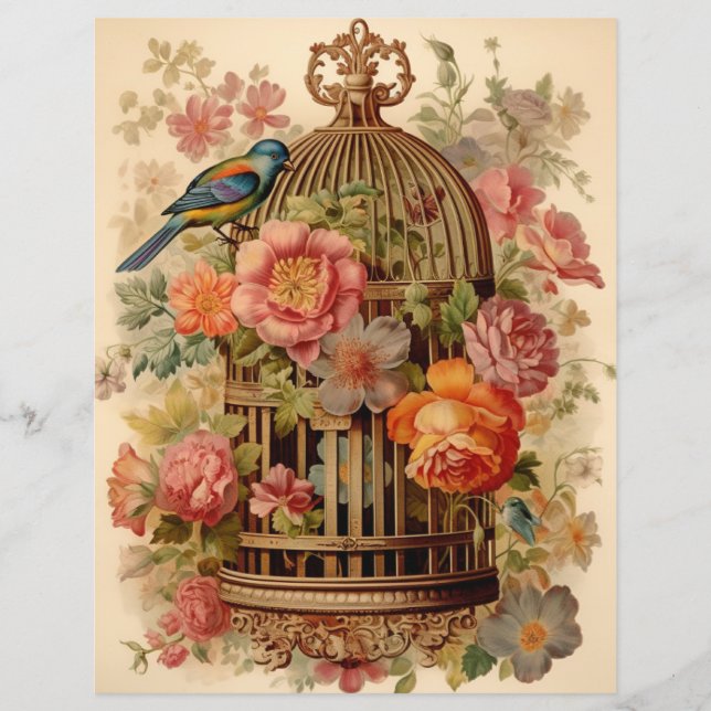 Serenade of Blooms Scrapbook Paper (Front)