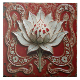 Serenade of the Lotus Court Ceramic Tile