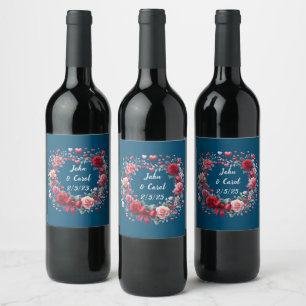 Serendipity Blooms Floral Wine Label