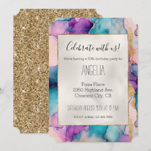 Serendipity Crystal Blue Invitation