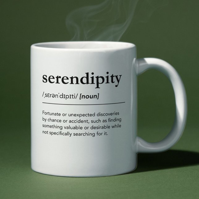 Serendipity Definition Beautiful Words Dictionary Coffee Mug (Creator Uploaded)