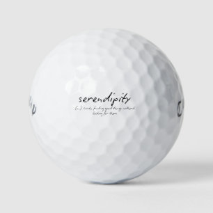 'Serendipity' Joy Positivity Charm Magic Lucky Golf Balls