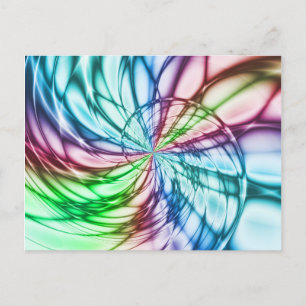 Serendipity Multicolor Fractal Art Postcard