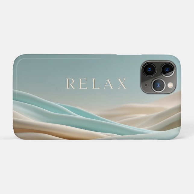 Serene Abstract Background with "Relax" Text Case-Mate iPhone Case (Back (Horizontal))